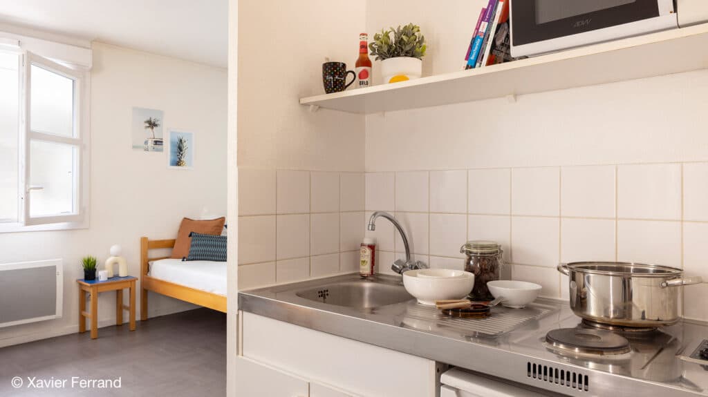 Résidence étudiante logifac Gambetta : cuisine