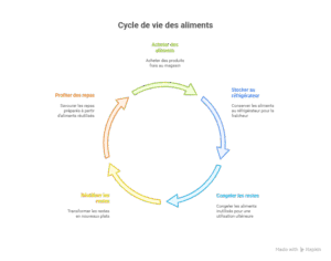 Smerra : cycle de vie des aliments