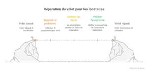Smerra : réparation du volet pour les locataires