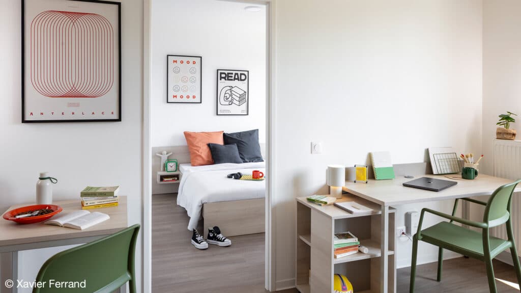 Résidence étudiante Fac-Habitat Louis Sainsaulieu T2 bureau